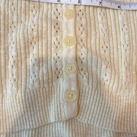 Woman Garage Ling Sleeve Buttoned Cardigan size S color: banana - Picture 5 of 7